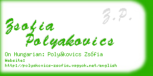 zsofia polyakovics business card